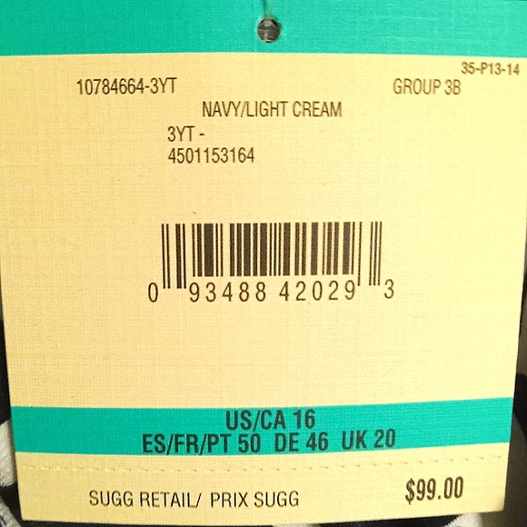 Anne Klein Women's Sz 16 navy & light cream NWT 3/4 sleeve dress. - Picture 4 of 4